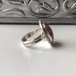 Sterling Silver Stone Ring, Size 6, Stamped CC Photo 5