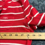 Ralph Lauren LRL size large red and white striped henley t-shirt buttons front casual womens Photo 4