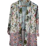 John Mark Kimono Cardigan Womens Small White Embroidered Romantic Boho Resort Photo 0