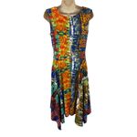 Rabbit‎ Rabbit Rabbit Midi Dress Womens 6 Multicolor Aztec Southwest Sleeveless Photo 1