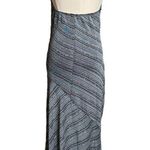 Charlotte Russe Vtg Y2K Black Silver Asymmetrical Hem Prom Party Halter Dress L Photo 5