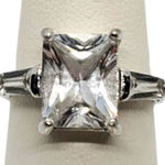 Sterling Silver Cubic Zirconia Ring Size 6 Photo 0