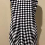Saks 5th Avenue SAKS FIFTH AVENUE sleeveless, white and black knit checked sweater dress.size M Photo 0