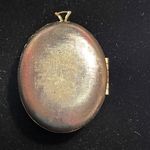 Vintage Cameo blue white ivory purfume Locket pendant 2"×1" gold tone Photo 3