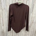 MANGOPOP New! Brown Turtleneck Soft Stretchy One Piece Bodysuit Womens Large Photo 4