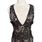 Lulus Black Lace Overlay Nude Lined Sleeveless Mini Dress Size M Size M Photo 1