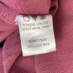 White Birch  Cotton Linen Hi Low 3/4 Sleeves Exposed Seam Fringe Woven Top 1X New Photo 4