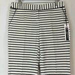 EXPRESS  Women’s Columnist Ankle Dress Pant Black and White Striped Size 6 NWT Photo 1