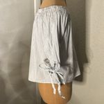 LaBanga Boat Neck Striped Blue/White Top L Tie Sleeves Nautical Preppy Casual Blue Size L Photo 3