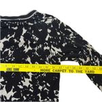 Ann Taylor LOFT Black White Floral Print Silk Cotton Button Front Cardigan S Photo 7