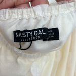 Nasty Gal New Size 14 Cream Dotted Long Sleeve Off Shoulder Cropped Blouse Photo 8