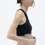 ZARA NWT SEAMLESS JEWEL BUTTERFLY TOP BLOGGERS FAV BLACK SZ-XS-S Photo 2