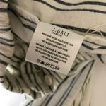 John Galt Womens Crop Pants Pull On Cotton Stretch Striped White Black Size XS Photo 4