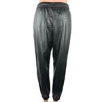 ZARA  Women's Black Faux Leather High Rise Drawstring Jogger Trouser Pants Size S Photo 2