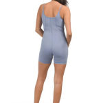 Yogalicious Illusion Ribbed Lotus Short Romper - Size M - Light Blue - NWT Photo 1