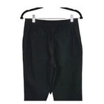 ZARA High Rise Drawstring Tapered Trousers Pants Pockets Tie Waist S Black #3096 Photo 5
