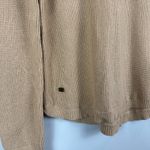 Ralph Lauren  LRL Sweater Womens Medium Tan Waffle Knit Cowl Neck Classic Cozy Photo 3