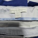 New York And Company  Blue & White Striped Pleated Aline Skirt Size 6 Photo 5