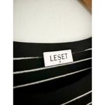 LESET | Amber Black White Stripe Crop Tee | Sz S Photo 2