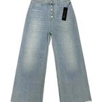 Veronica Beard  Grant Wide-Leg Raw Hem Aire Cropped Jeans Button Fly Flare 29 Photo 4
