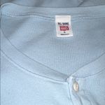 RE/DONE  X Hanes Sky Blue Ribbed Cardigan Photo 3