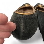 Salvatore Ferragamo Vintage Black Suede Block Kitten Heels size 8 B Photo 9