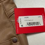 Spanx NEW  - Leather-Like Straight Leg Pant Luxe Toffee Tan Pull On Minimalist XL Photo 4