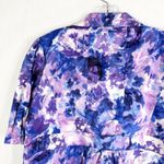 New Directions XLP Jacket‎ Blazer Short Sleeve Blue Purple Watercolor Lined 740 Size undefined Photo 6