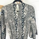 Anthropologie Bel Kazan Snake Print Jumpsuit Wide Leg 3/4 Sleeve Size XS Photo 5