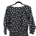 Garnet Hill  Remi Draped Romper‎ Black Diamond Print Bohemian Size XS Photo 9