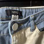 BDG Urban Outfitters Colorblock Denim Skirt Jean Skirt Small Retro 90s White Photo 3