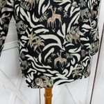 Erin London Vintage 90s Jacquard Tapestry Jungle Print Blazer Jacket Black Med Photo 6