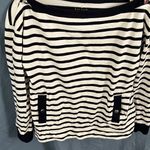 Kate Spade : Black & White Striped Boatneck Nautical Sweater- Silver Tone- S Photo 8