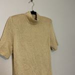 St. John Vintage  Gold‎ Mock Neck Short Sleeve Long Santana Knit Top  Size Medium Photo 1