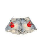 Urban Heritage high rise red roses embroidered shorts Jeans size 9 Photo 1