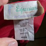 Vtg 1980s Expressions by California Dynasty Red Embellished Satin Silky Robe M Size M Photo 3