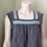 Faherty  Hailee Blue Sleeveless Organic Cotton Dress XS Photo 5