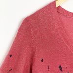 Princess Vera Wang Pullover Sweater Dress Pink falling letter graphic design S Photo 8