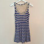Edge Cream Lace Striped Dress Size Small Photo 2