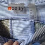 Zella Womens Medium Back Cutout Performance Yoga Active Stretch Striped purple Photo 2