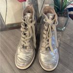 Bebe  Sport Charlane Hi-Top Lace-Up Sneakers Silver Size 8.5 Photo 5