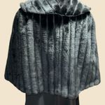 Ice brand Elegant Black Faux Fur Women Shawl. Size 8 Photo 5