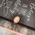 Handmade  Light Pink Cameo Necklace Stainless Steel Chain 18” Vintage Styl Photo 2