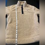 Tommy Hilfiger  Tan Teddy Faux Fur Quarter Zip Pullover Sweater Women’s Size XS Photo 4