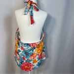Time and Tru 2X XXL Colorful Floral Swim Top Tropical Halter Tank Modest Island Orange Photo 1