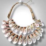 Free People Concha Shell Statement Two Strangers Necklace NWT Layered Beach Boho Photo 10