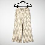 Majorelle  Theo Gingham Check Print Pattern Tassel Tie Crop Straight Leg Pants XS Photo 3
