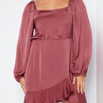 Sadie & Sage long sleeve Mini Dress with square neckline size medium Pink Photo 11