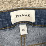 Frame  Le High Straight Jeans Womens 25 Medium Wash Distressed Ankles Stretch Photo 4