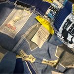 Colorful Playbill Print Pants Blue Size M Photo 2